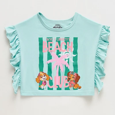 Grayson Little Toddler Girls Crew Neck Short Sleeve Regular Fit Paw Patrol Graphic T-Shirt
