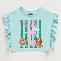 Grayson Little Toddler Girls Crew Neck Short Sleeve Regular Fit Paw Patrol Graphic T-Shirt