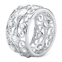 DiamonArt® Womens CT. T.W. White Cubic Zirconia Sterling Silver Cocktail Ring