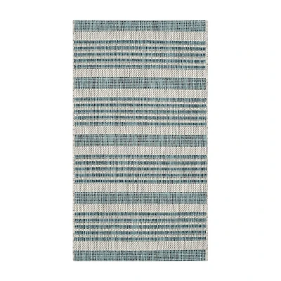 Safavieh Courtyard Collection Major Stripe Indoor/Outdoor Area Rug