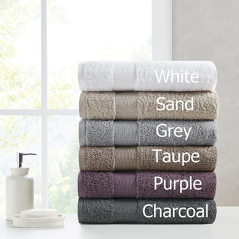 Madison Park Signature Luce 100% Egyptian Cotton 6-pc. Solid Bath Towel Set