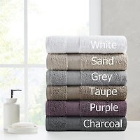 Madison Park Signature Luce 100% Egyptian Cotton 6-pc. Solid Bath Towel Set