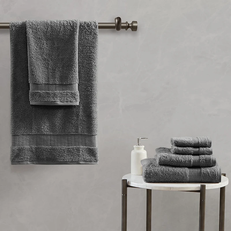 Madison Park Signature Luce 100% Egyptian Cotton 6-pc. Solid Bath Towel Set