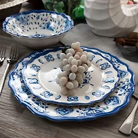 Elama Blue Garden 12-pc. Melamine Dinnerware Set