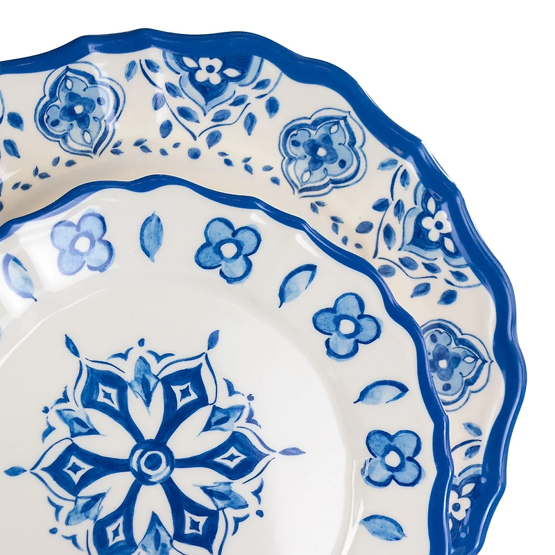 Elama Blue Garden 12-pc. Melamine Dinnerware Set