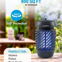 COBY 10-Watt Indoor/Outdoor Hanging Bug Zapper for 800 Sq. Ft. Coverage