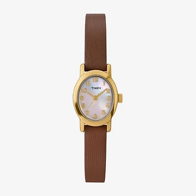 Timex Womens Brown Leather Strap Watch Tw2w82500jt