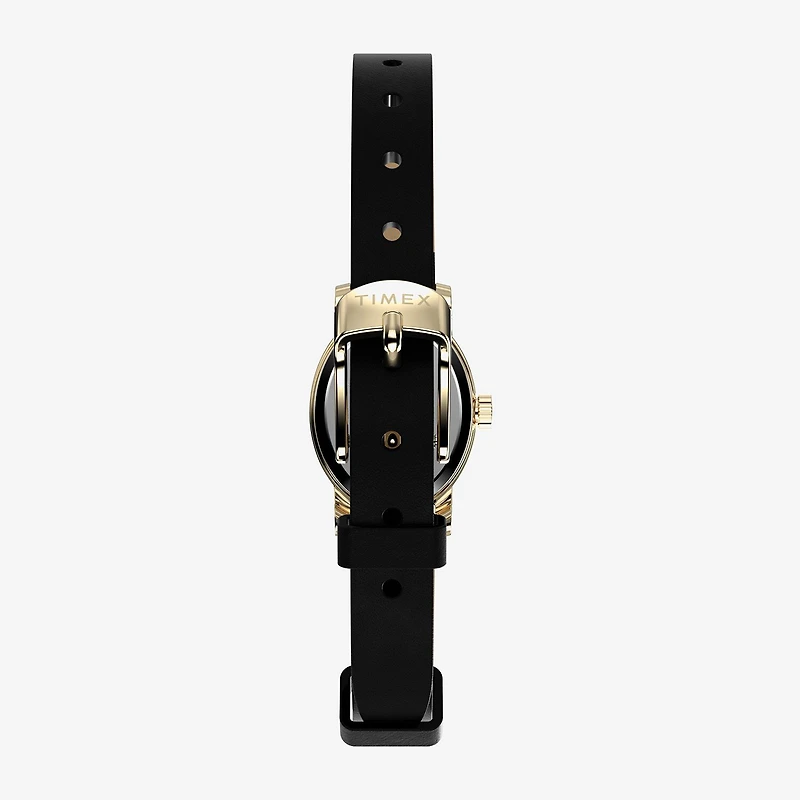 Timex Womens Black Leather Strap Watch Tw2w82600jt