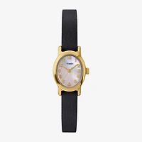 Timex Womens Black Leather Strap Watch Tw2w82600jt