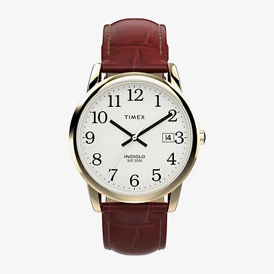 Timex Mens Brown Leather Strap Watch Tw2w95500jt