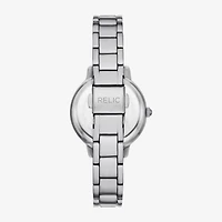 Relic By Fossil Womens Silver Tone Bracelet Watch Zr34672