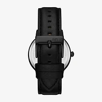 Relic By Fossil Mens Black Leather Strap Watch Zr77340