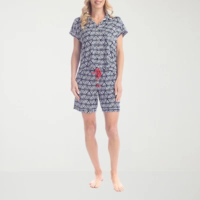 Ocean Pacific Womens Short Sleeve 2-pc. Pajama Set