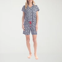 Ocean Pacific Womens Short Sleeve 2-pc. Pajama Set