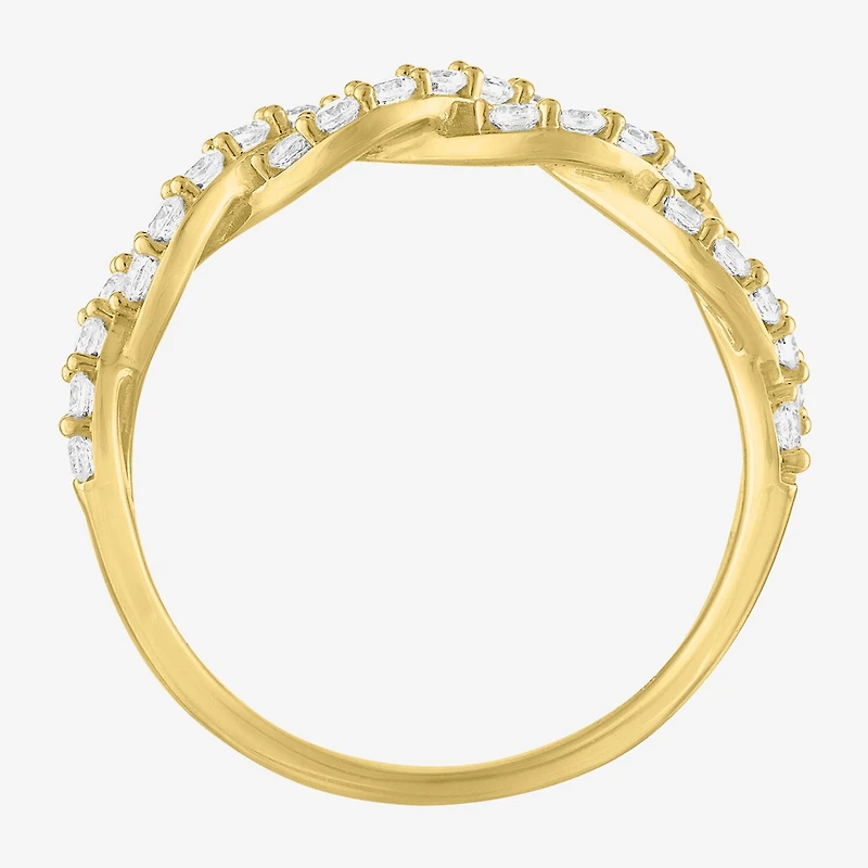 (G-H / I1-I2) Womens 1/2 CT. T.W. Lab Grown White Diamond 10K Gold Wedding Band
