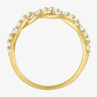 (G-H / I1-I2) Womens 1/2 CT. T.W. Lab Grown White Diamond 10K Gold Wedding Band