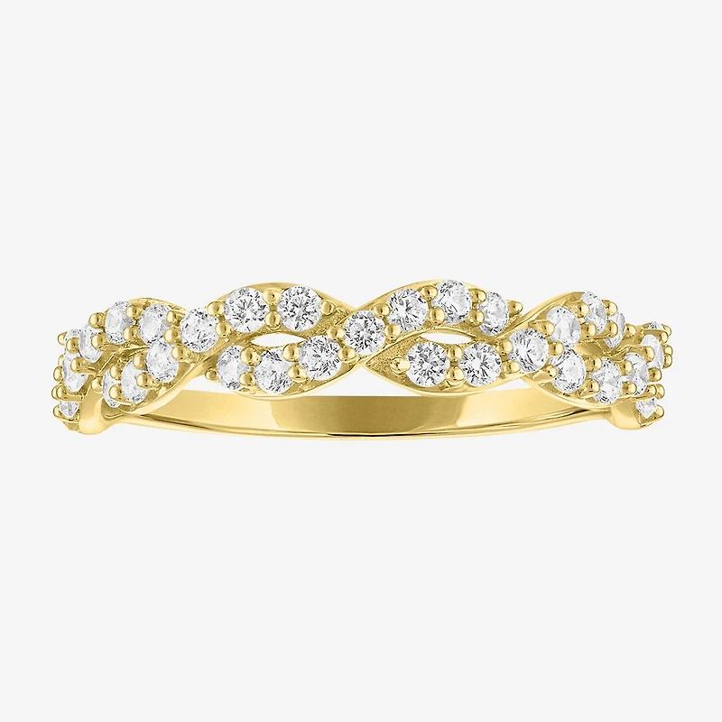 (G-H / I1-I2) Womens 1/2 CT. T.W. Lab Grown White Diamond 10K Gold Wedding Band
