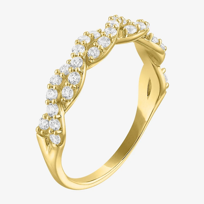 (G-H / I1-I2) Womens 1/2 CT. T.W. Lab Grown White Diamond 10K Gold Wedding Band