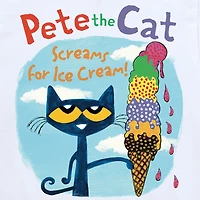 Summer Ice Cream Little & Big Kid Boys Crew Neck Short Sleeve Regular Fit Pete the Cat Graphic T-Shirt