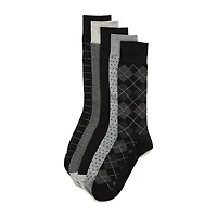 Stafford Casual Dress Mens 5 Pair Crew Socks