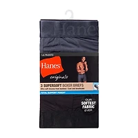 Hanes Originals Supersoft Total Support Pouch Mens 3 Pack Boxer Briefs Uosba3