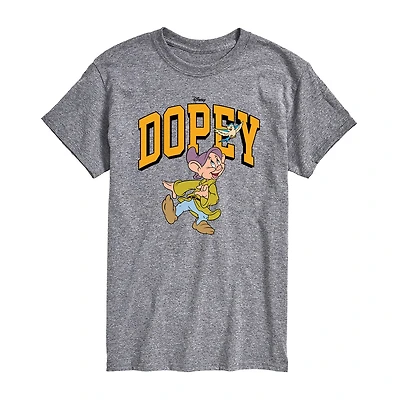 Mens Short Sleeve Snow White Dopey Graphic T-Shirt
