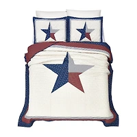 Modern Heirloom Texas Lone Star 3-pc. Reversible Quilt Set
