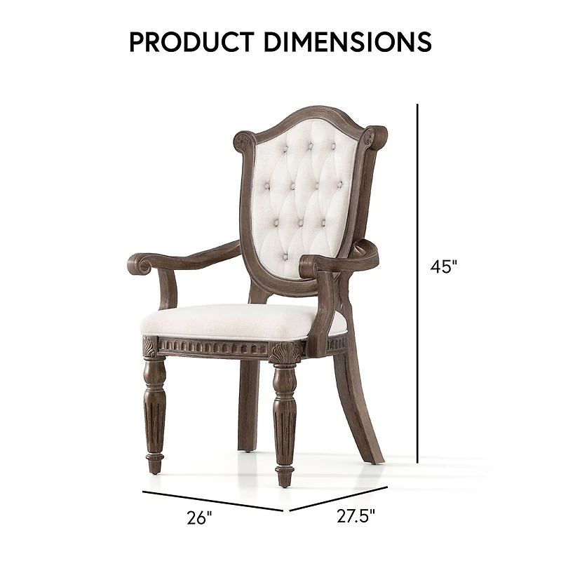 Furniture of America™ 2-pc. Upholstered Tufted Dining Chair