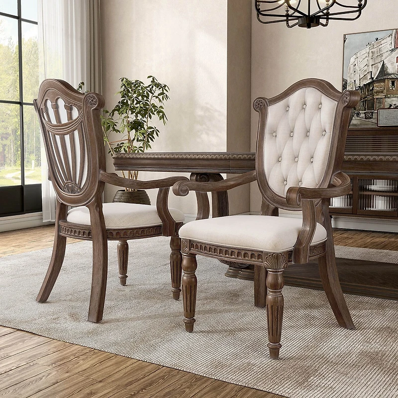 Furniture of America™ 2-pc. Upholstered Tufted Dining Chair