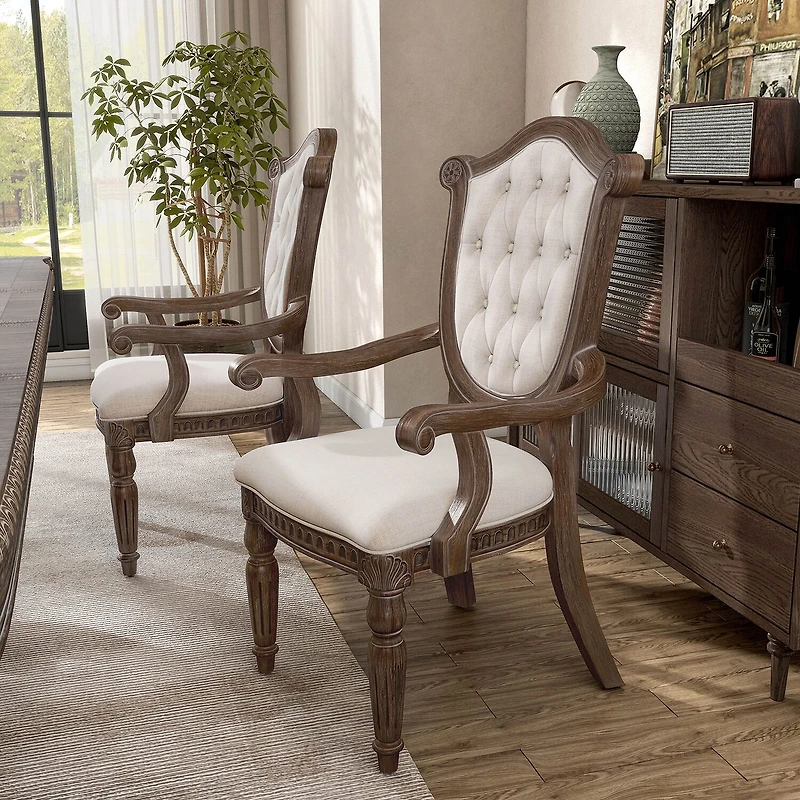 Furniture of America™ 2-pc. Upholstered Tufted Dining Chair