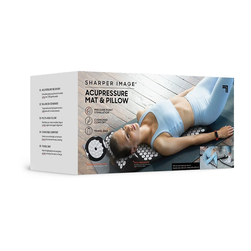 Sharper Image® Acupressure Mat & Pillow Set