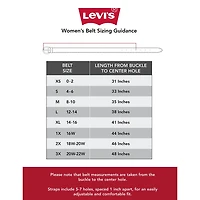 Levi's® Rectangle Centerbar Buckle Casual Belt, Genuine Leather Womens Belt