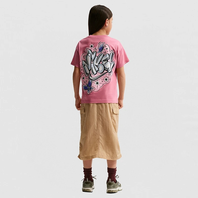 Nike Big Kid Girls Crew Neck Short Sleeve Regular Fit Graphic T-Shirt