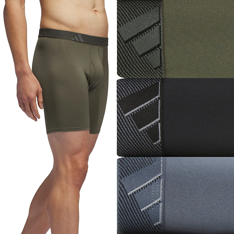 adidas Mens 3 Pack Boxer Briefs 5158590