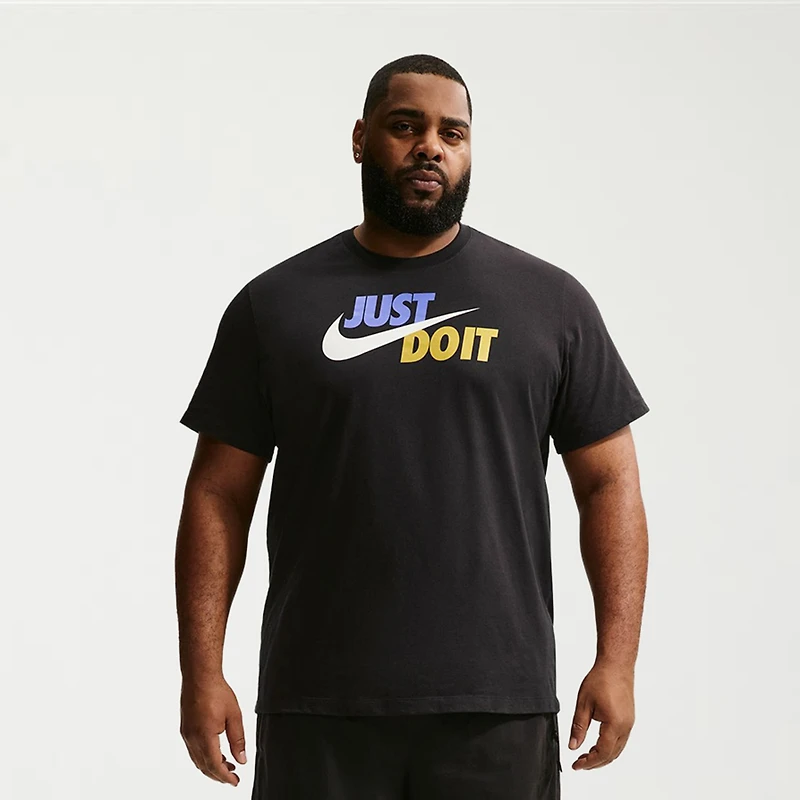 Nike Just Do It Mens Crew Neck Short Sleeve Classic Fit Big and Tall Graphic T-Shirt