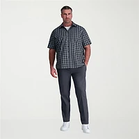 Haggar Life Khaki With Repreve Comfort Woven Mens Short Sleeve Regular Fit Stretch Fabric Big and Tall Button-Down Shirt