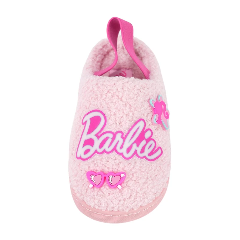 Faux Fur Toddler Girls Barbie Slip-On Slippers