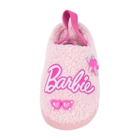 Faux Fur Toddler Girls Barbie Slip-On Slippers