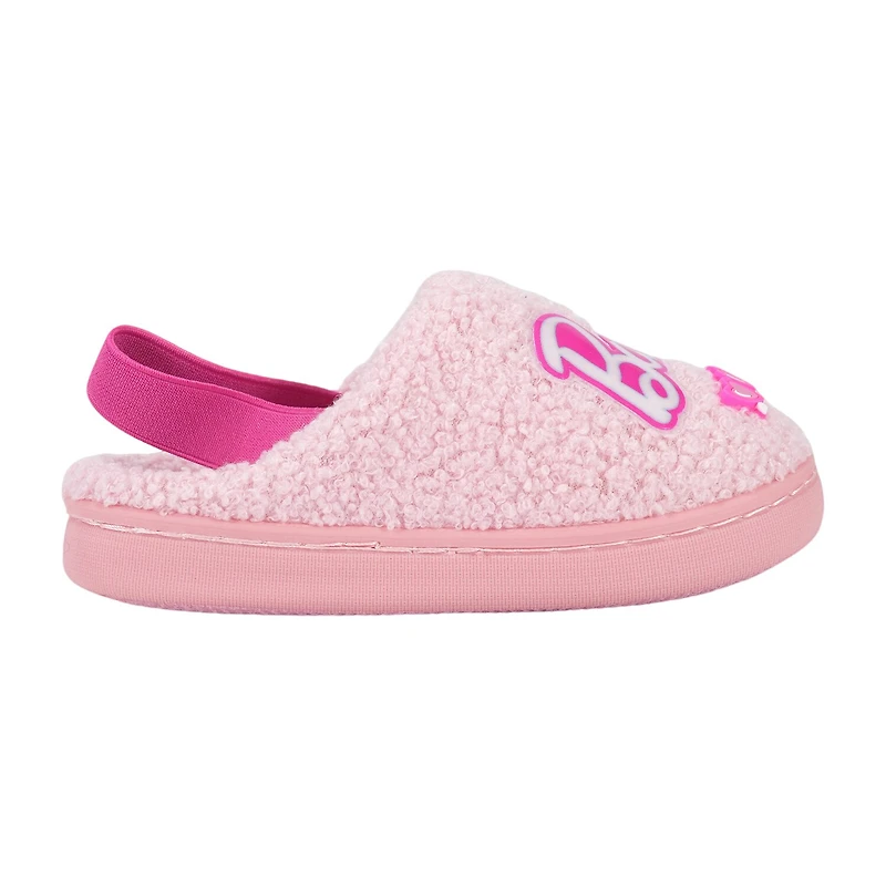 Faux Fur Toddler Girls Barbie Slip-On Slippers