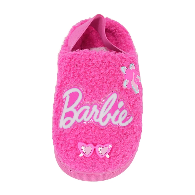 Faux Fur Toddler Girls Barbie Slip-On Slippers