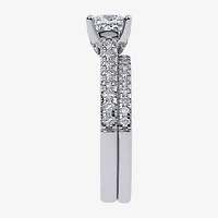 (G / Vs2-Si1) Womens 1 CT. T.W. Lab Grown White Diamond 10K Gold Side Stone Bridal Set