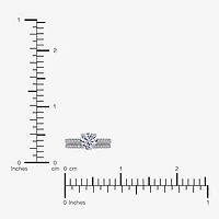 G / Vs2-Si1) Womens 2 1/2 CT. T.W. Lab Grown White Diamond 10K Gold Round Side Stone Bridal Set