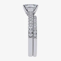 G / Vs2-Si1) Womens 1 CT. T.W. Lab Grown White Diamond 10K Gold Side Stone Bridal Set