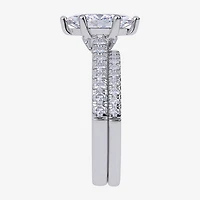 (G / Vs2-Si1) Womens 1 CT. T.W. Lab Grown White Diamond 10K Gold Marquise Side Stone Bridal Set