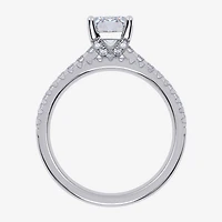 (G / Vs2-Si1) Womens 1 CT. T.W. Lab Grown White Diamond 10K Gold Rectangular Side Stone Bridal Set