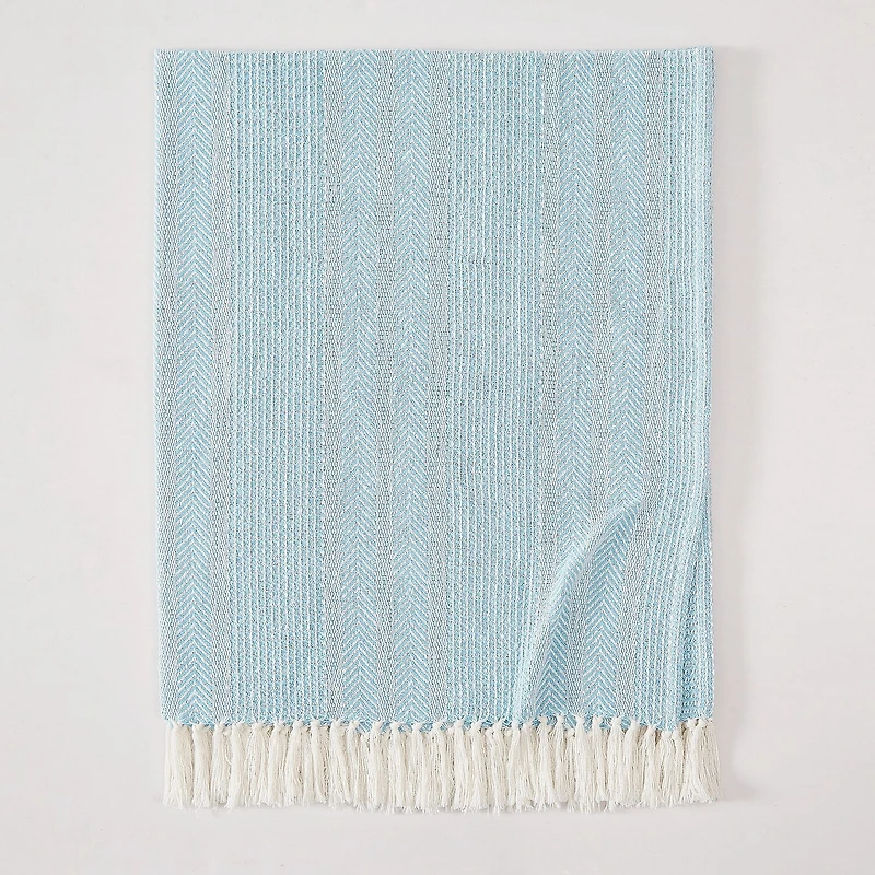 Oceanfront Resort Textured Stripe Throw