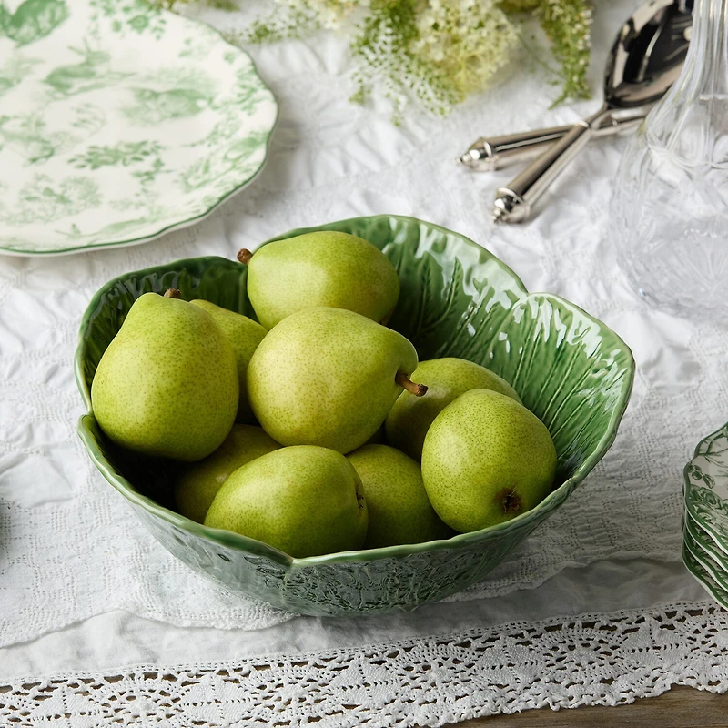 Certified International Le Jardin Cabbage Stoneware Serving Bowl
