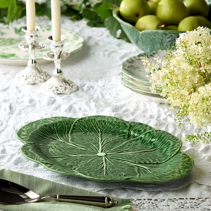 Certified International Le Jardin Cabbage Stoneware Serving Platter