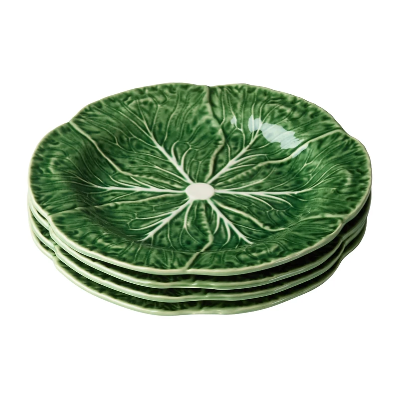 Certified International Le Jardin Cabbage 4-pc. Stoneware Salad Plate