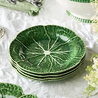 Certified International Le Jardin Cabbage 4-pc. Stoneware Salad Plate